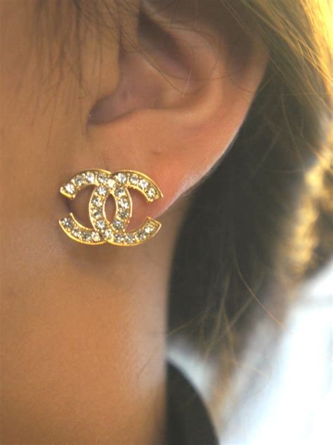 faux chanel earrings|small chanel inspired earrings.